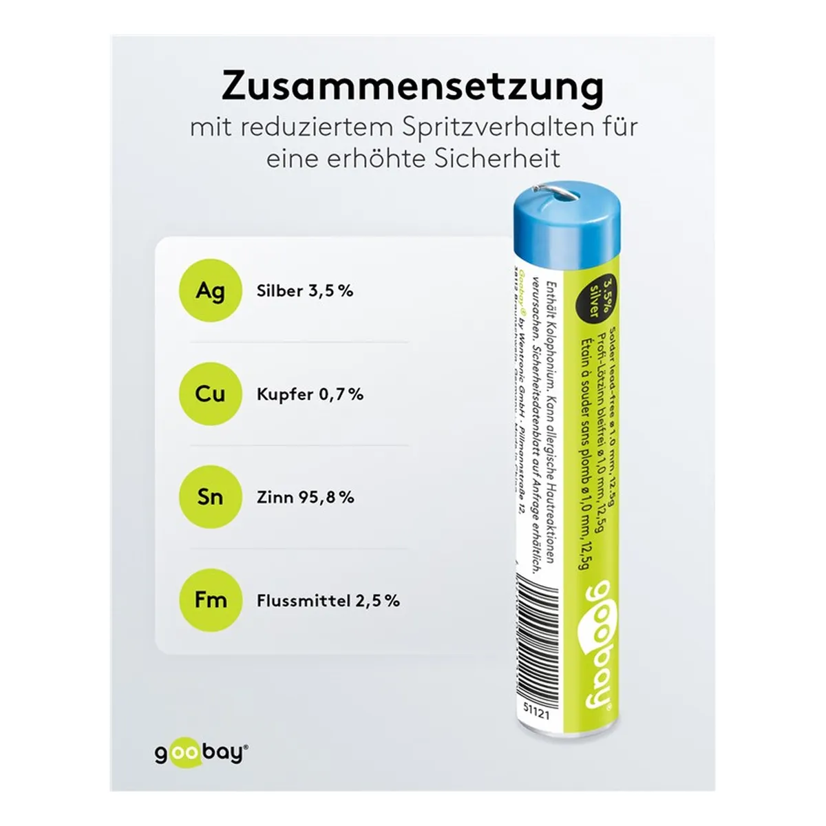 Fixpoint Lötzinn bleifrei, ø 1,0 mm, 12,5 g Rolle