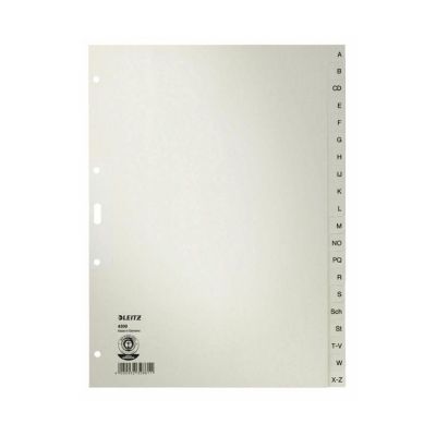4300 Register - A - Z, Papier, A4, 30 cm hoch, 20 Blatt, grau
