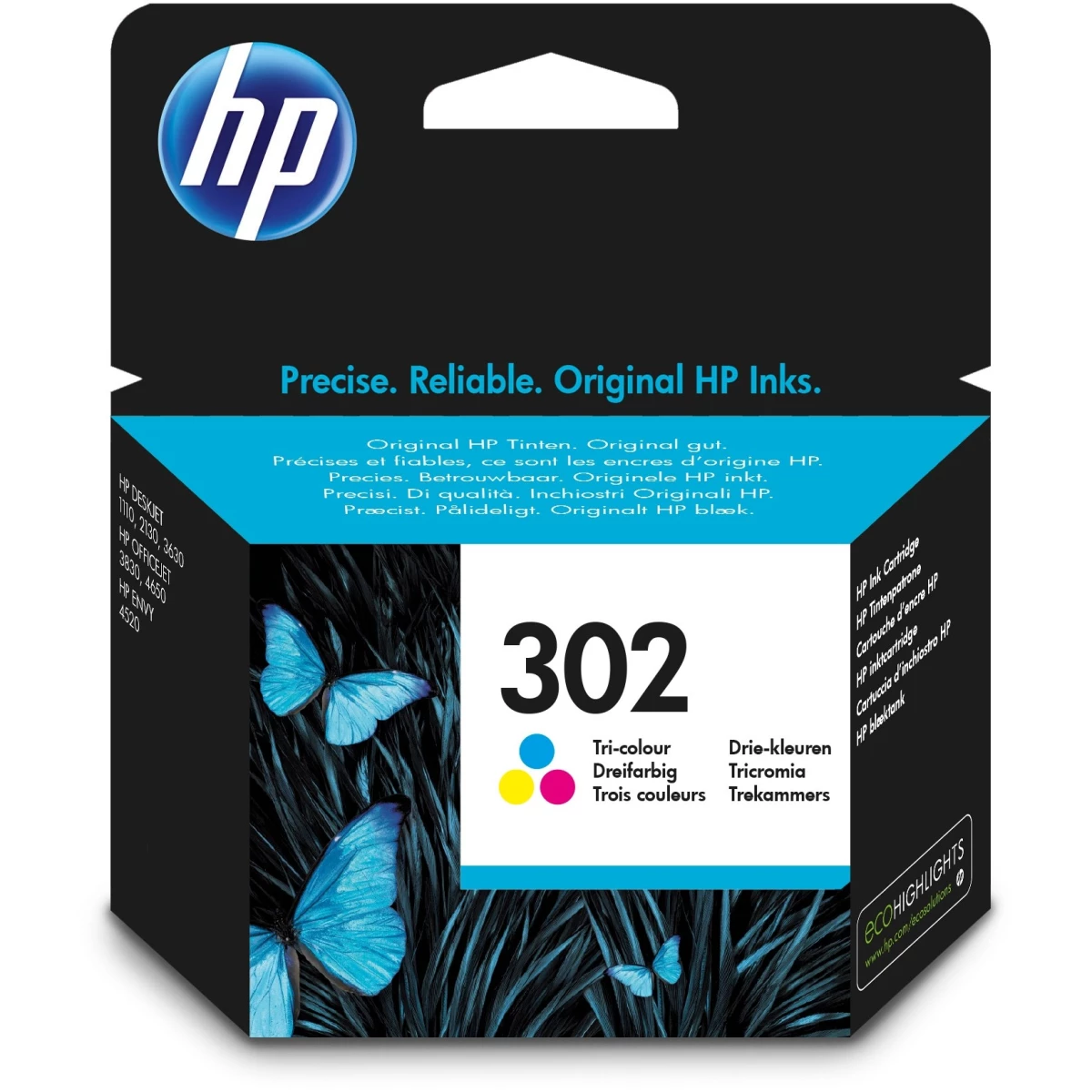 Druckerpatrone HP 302 farbig 4 ml | 150 Seiten (F6U65AE)