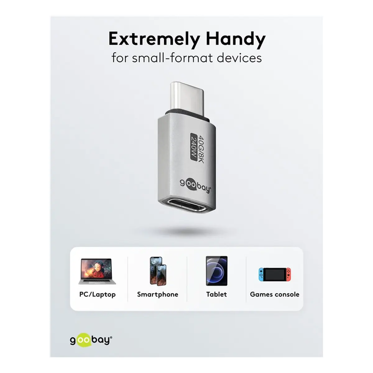 Goobay USB-C™-Adapter gerade, USB4™