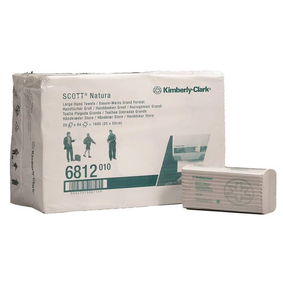 SCOTT Falthandtuch Hostess™ NATURA™- 2-lagig, weiß, C-Falz, 1.680 Tücher