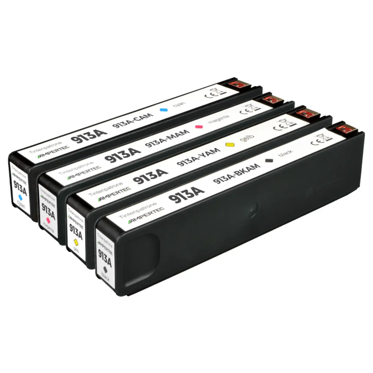 HP 913A - alternative Patrone MultiPack 'schwarz cyan magenta gelb' 221 ml | 12.500 Seiten - Digital Revolution