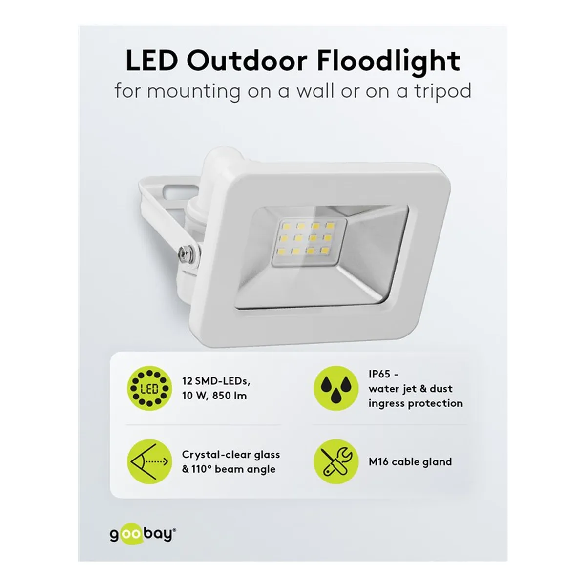 Goobay LED-Außenstrahler, 10 W