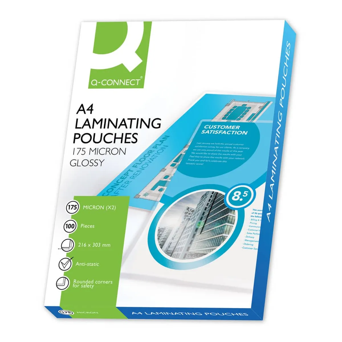 Q-Connect® Laminierhülle - A4, 2x 175 mym, 100 Stück