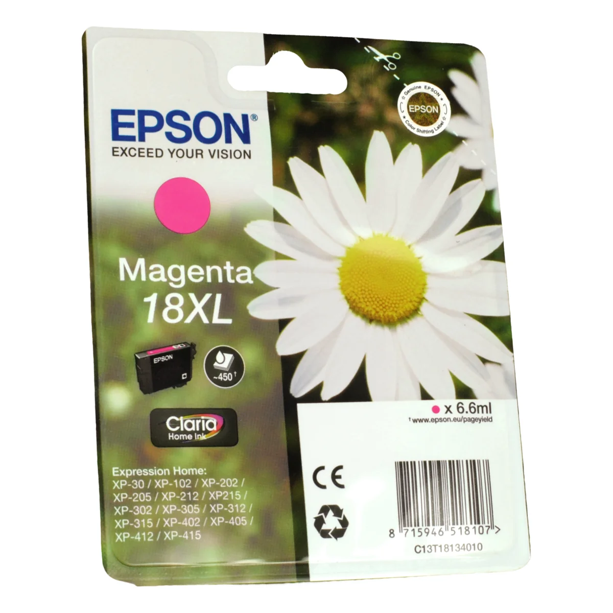 Druckerpatrone Epson 18XL magenta 6,6 ml | 450 Seiten (C13T18134010)