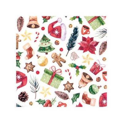 Weihnachts Cocktailservietten - 25 x 25 cm, 20 Stück