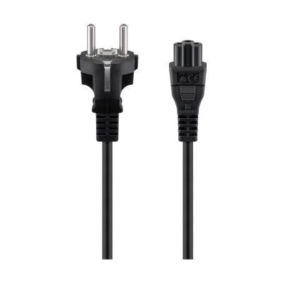 Goobay Netzanschlusskabel (Schutzkontakt) 1m schwarz