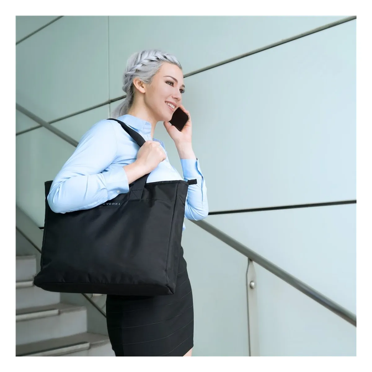 Everki Handtasche 'SHOPPER 418' schwarz