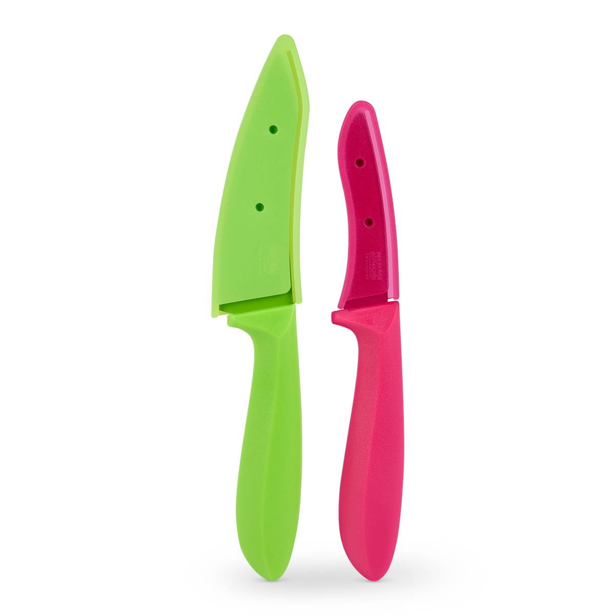 KUHN RIKON COLORI®V Gemüsemesser 100 mm, grün & Schälmesser, pink KUHN RIKON COLORI®V Gemüsemesser 100 mm, grün & Schälmesser, pink