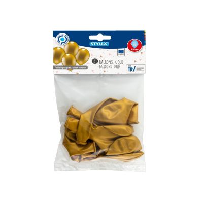 Luftballons gold, 8er Beutel