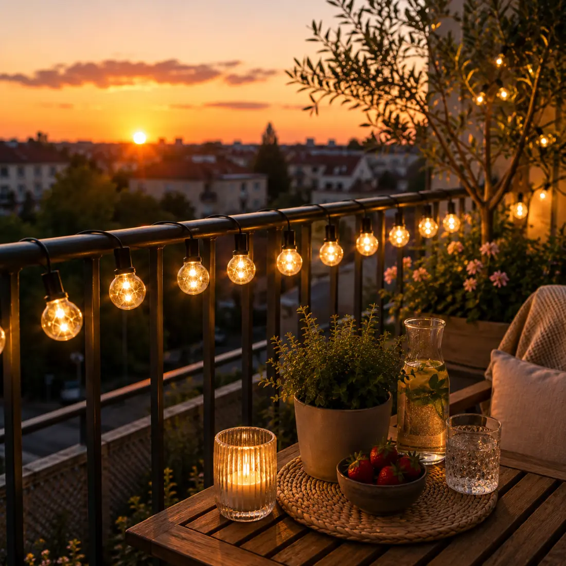 Solar LED Lichterkette Glühbirne