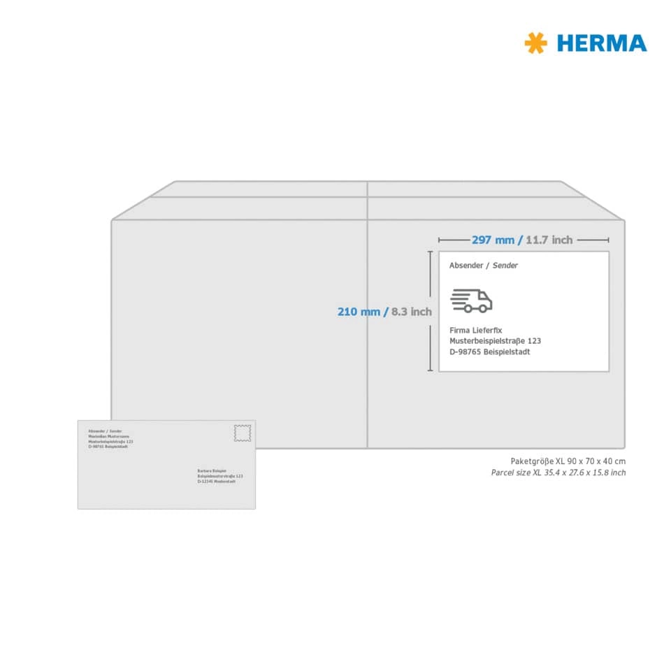 HERMA Folienetiketten - 210 x 297 mm, weiß, strapazierfähig, extrem stark haftend, matt, 25 Stück