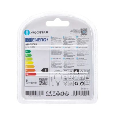 Aigostar LED 'Birne', E14, 6W, 2 Stück