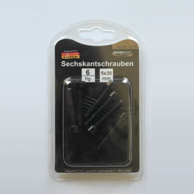 Masterproof Sechskantschrauben 5X30mm, 6 Stück