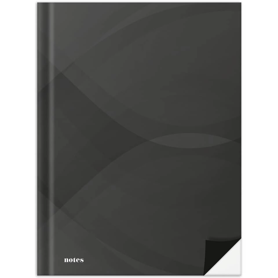 Notizbuch - A4, Hardcover, blanko, 96 Blatt, schwarz