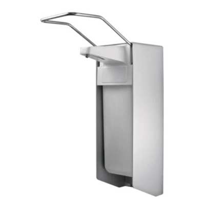 Desinfektionsmittel- & Seifen-Spender mit langem Armhebel - 1.000 ml, grau, Aluminium