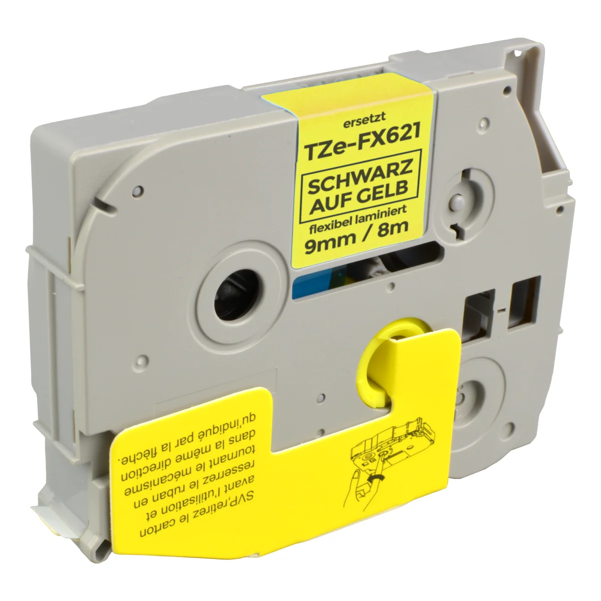 Brother TZE-FX621 alternatives Beschriftungsband 'schwarz auf gelb' 9mm x 8m - Digital Revolution