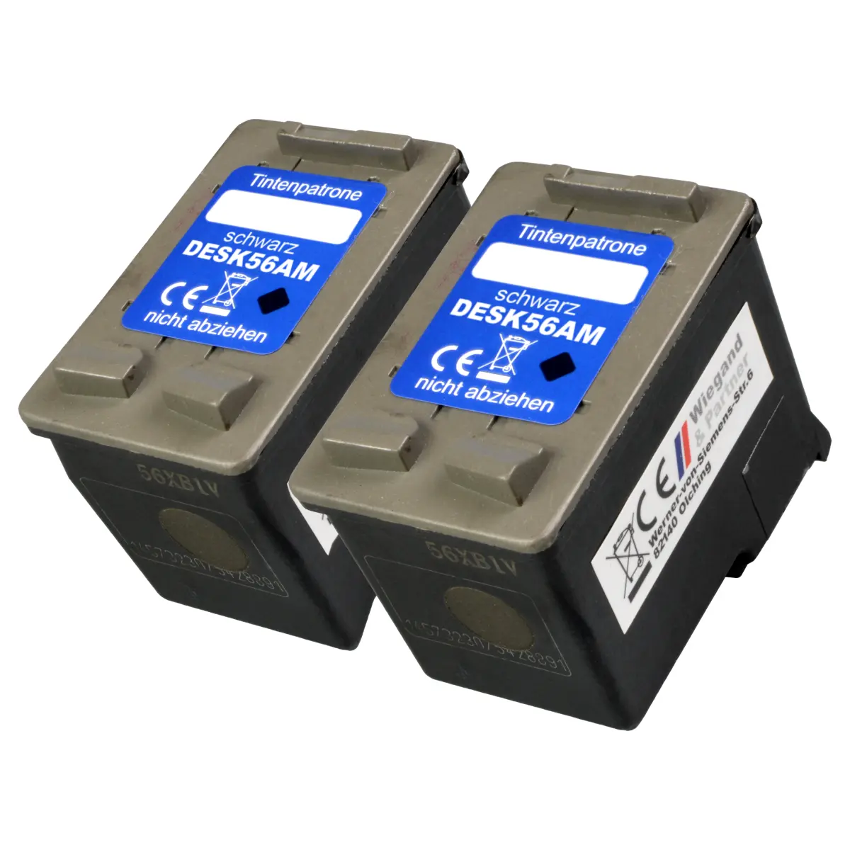 HP 56 - alternatives Patronen DoppelPack 'schwarz' 2x 20 ml | 2x 520 Seiten - Digital Revolution