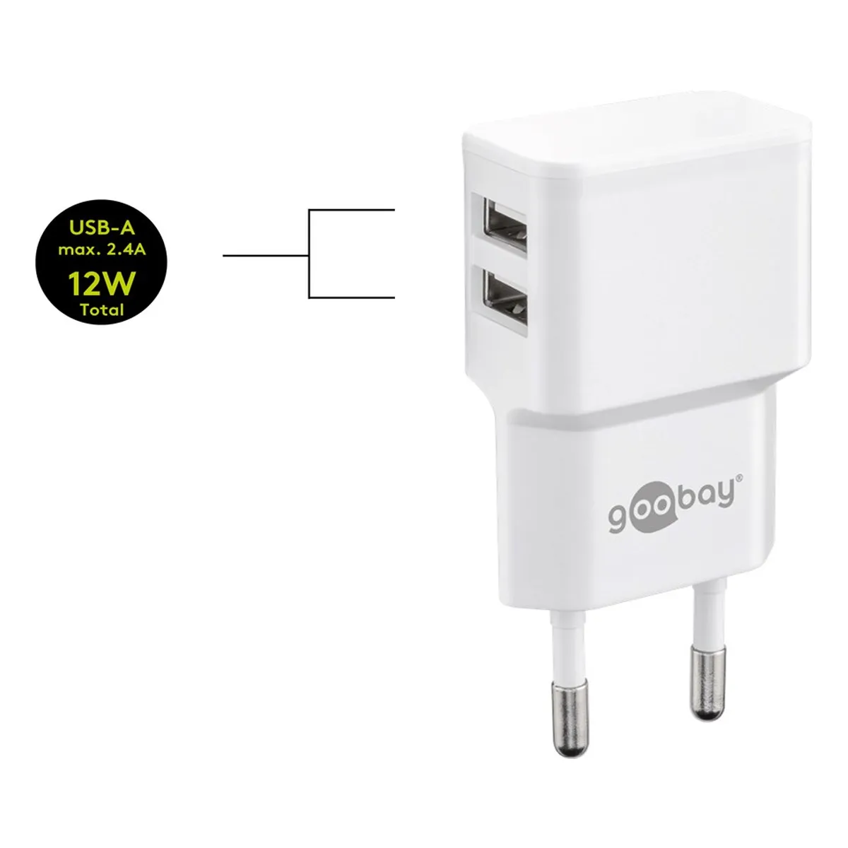 Goobay Micro USB Dual Ladeset 2,4 A
