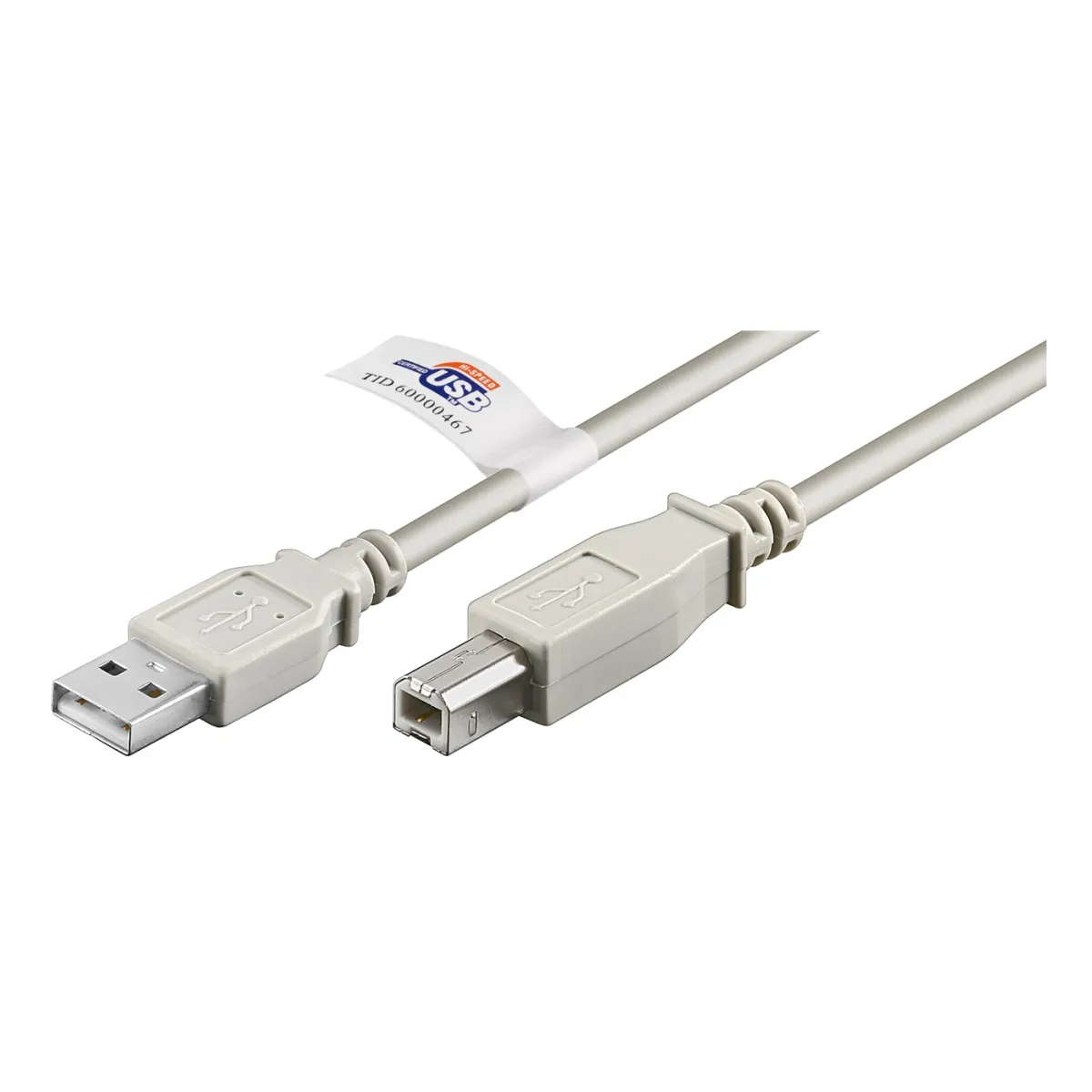 Goobay USB 2.0 Hi-Speed Kabel mit USB Zertifikat, Grau