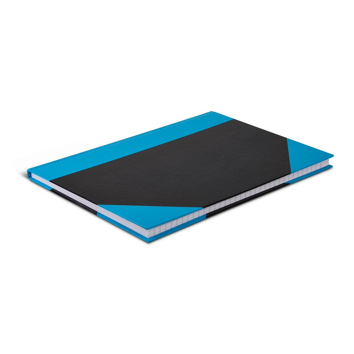 Stylex Kladde DIN A4, schwarz/blau, liniert