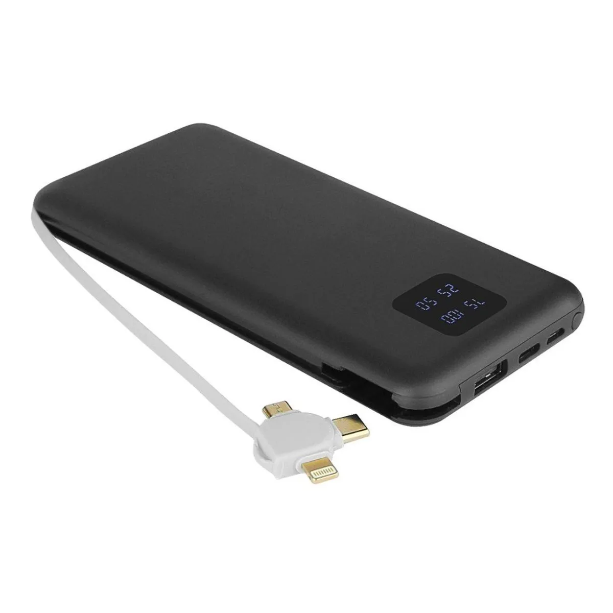 Fontastic Power Bank Kari 10.000mAh integriertes Ladekabel