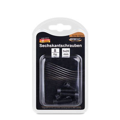 Masterproof Sechskantschrauben 5X20mm, 8 Stück