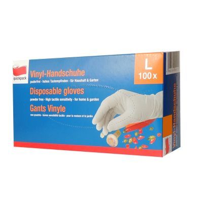Vinyl-Handschuhe Größe L, 100 Stück