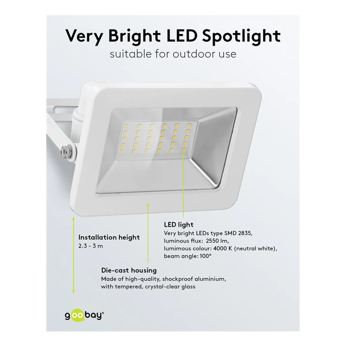 Goobay LED-Außenstrahler, 30 W