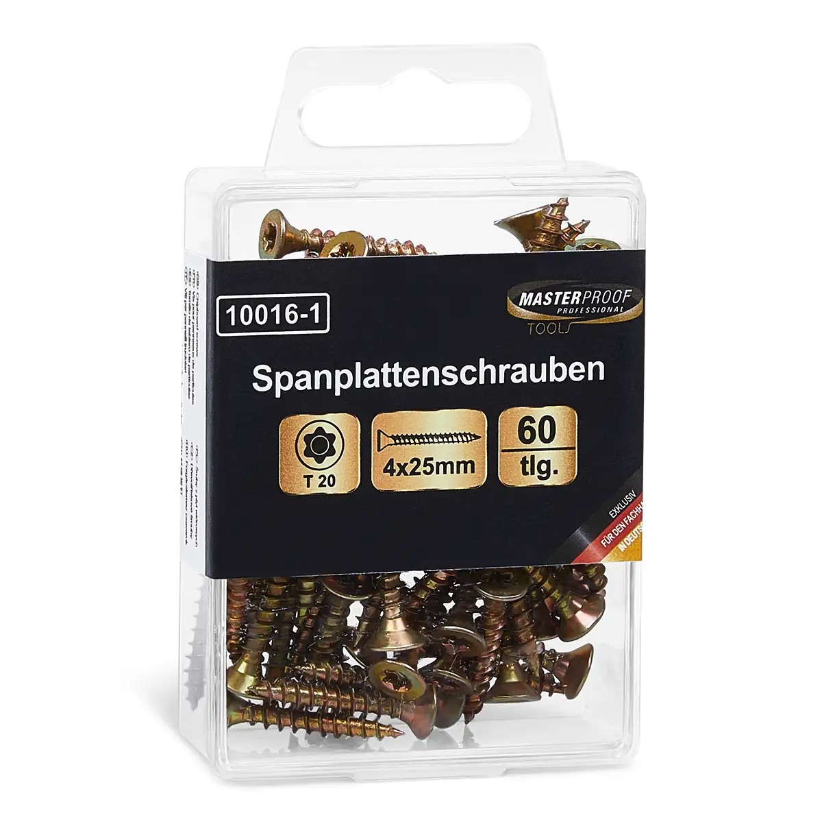 Masterproof Spanplattenschrauben, 4,0x25mm, 60 Stück Trx