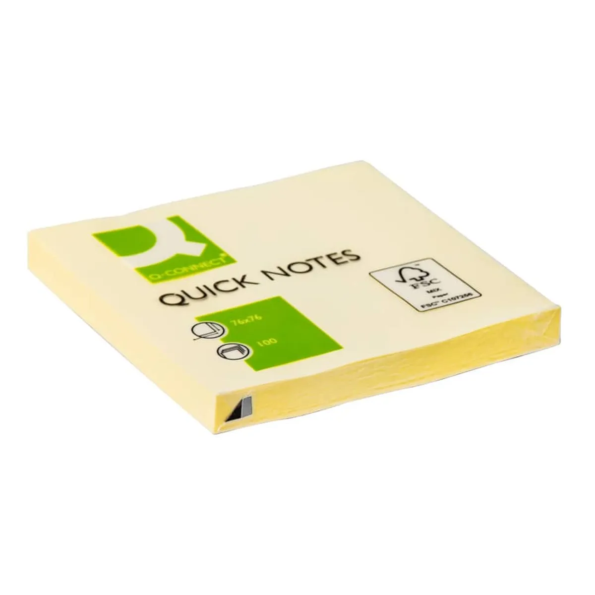 Q-Connect Haftnotizen - 76 x 76 mm, gelb