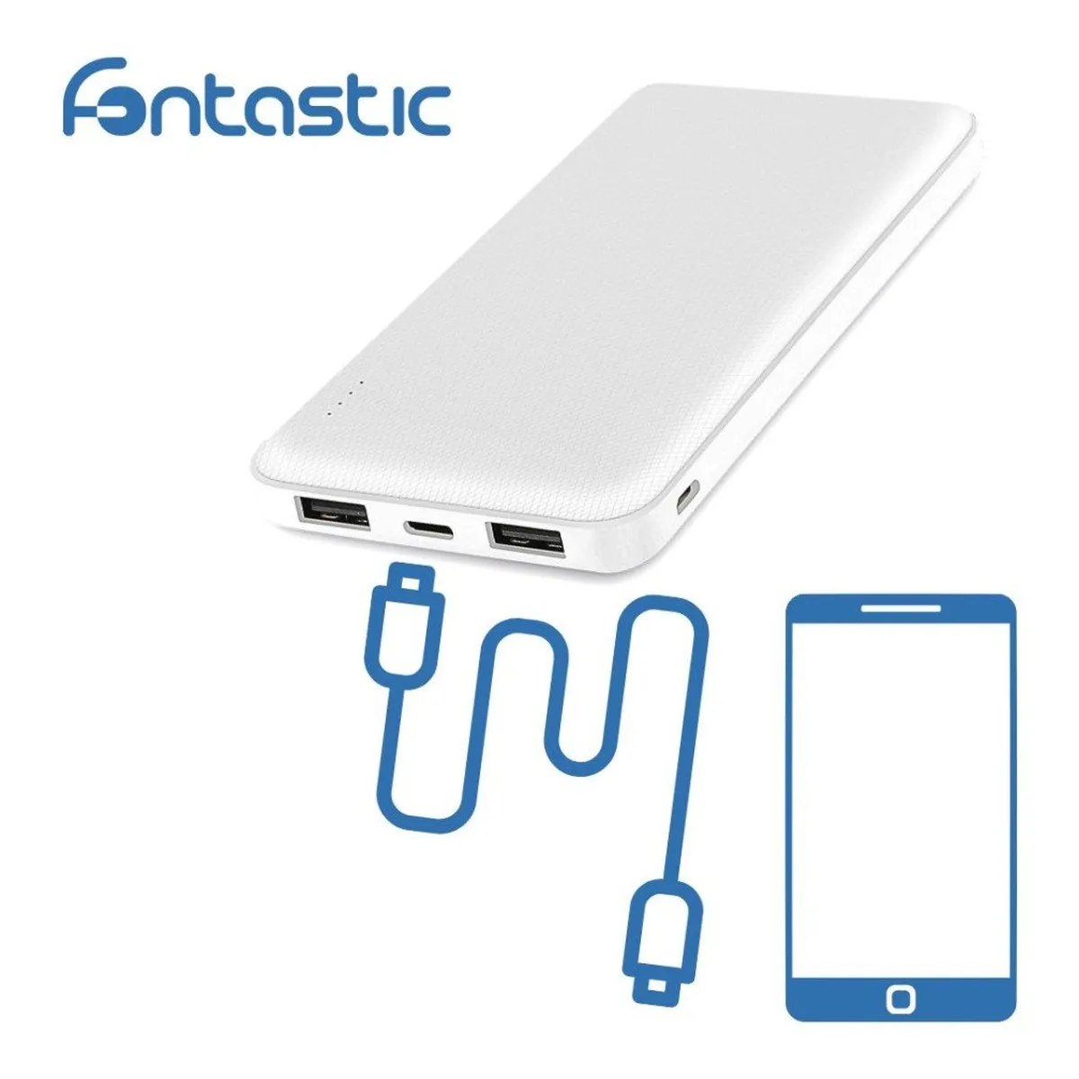 Fontastic Power Bank Renz10 10.000mAh, 2x USB-A & 1x Typ-C
