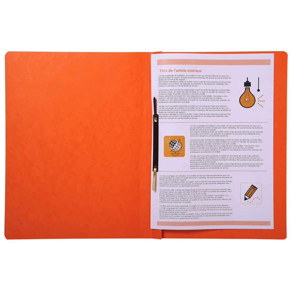 EXACOMPTA Schnellhefter - A4, 350 Blatt, Colorspan-Karton, 355 g/qm, orange