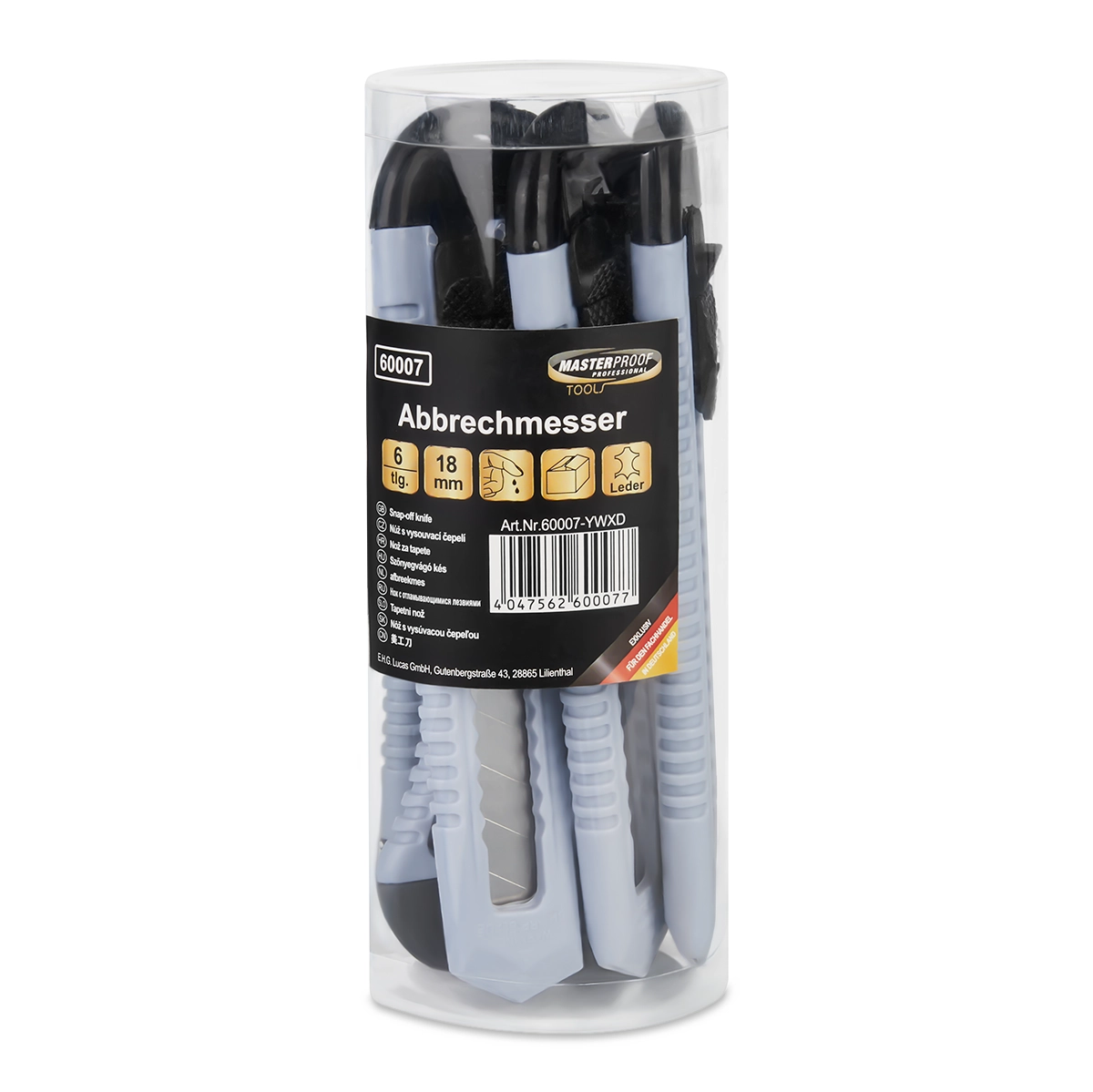 Masterproof Abbrechmesser 18mm, 6 Stück