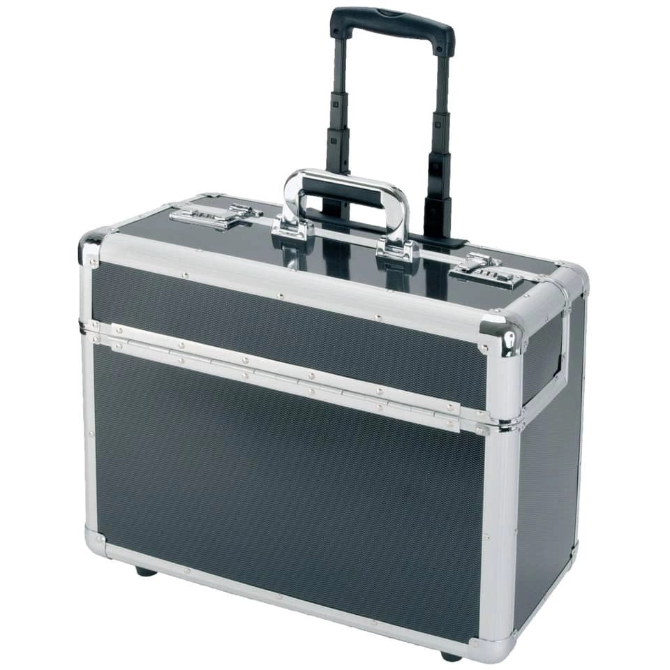 Pilotenkoffer CARBON - silber