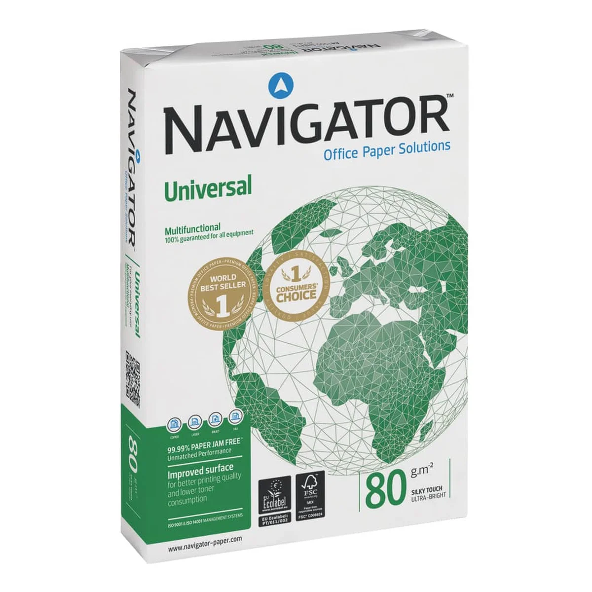 Navigator Universal, A3, 80 g/qm, weiß, Karton à 5x 500 Blatt