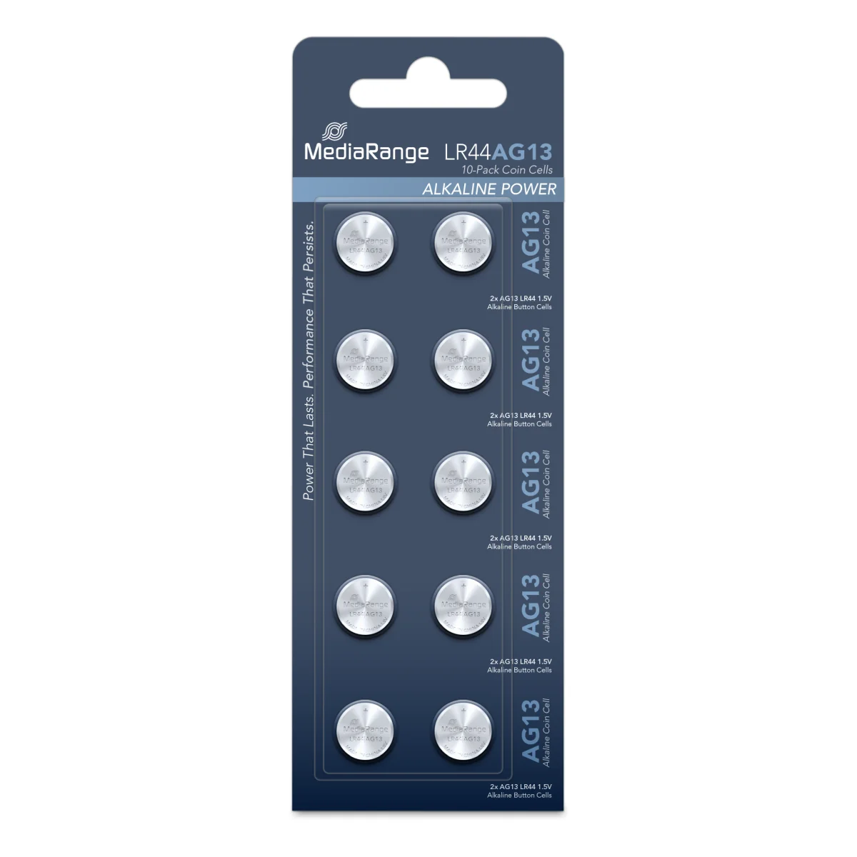 MediaRange Premium Alkaline Knopfzellen 'AG 13 | LR44 | LR1154 | 357' 1,5V 10 Stück