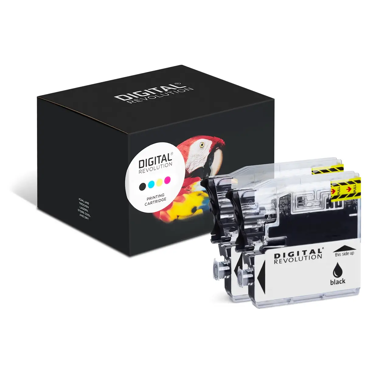 Brother LC-985 BK - alternative Patronen DoppelPack 'schwarz' 2x 20 ml | 2x 500 Seiten - Digital Revolution