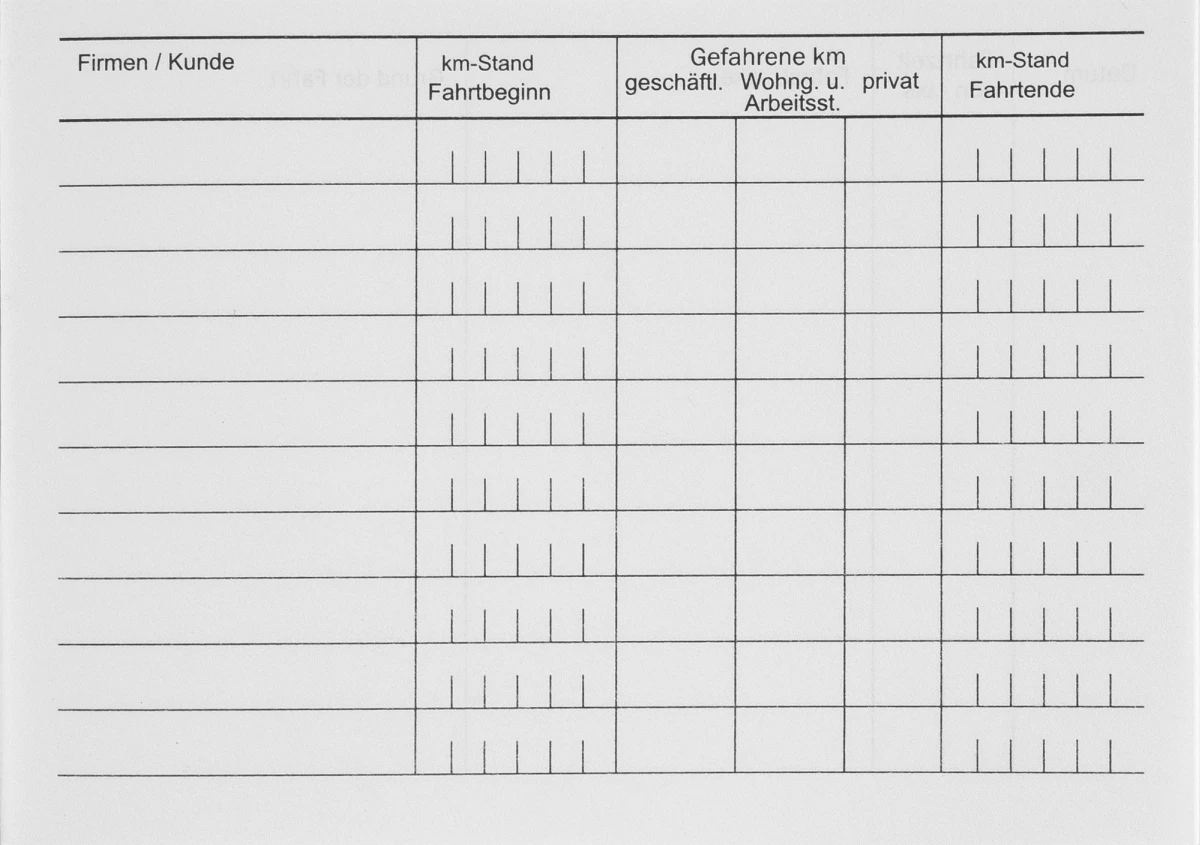 Stylex Fahrtenbuch, DIN A6, 40 Blatt, FSC