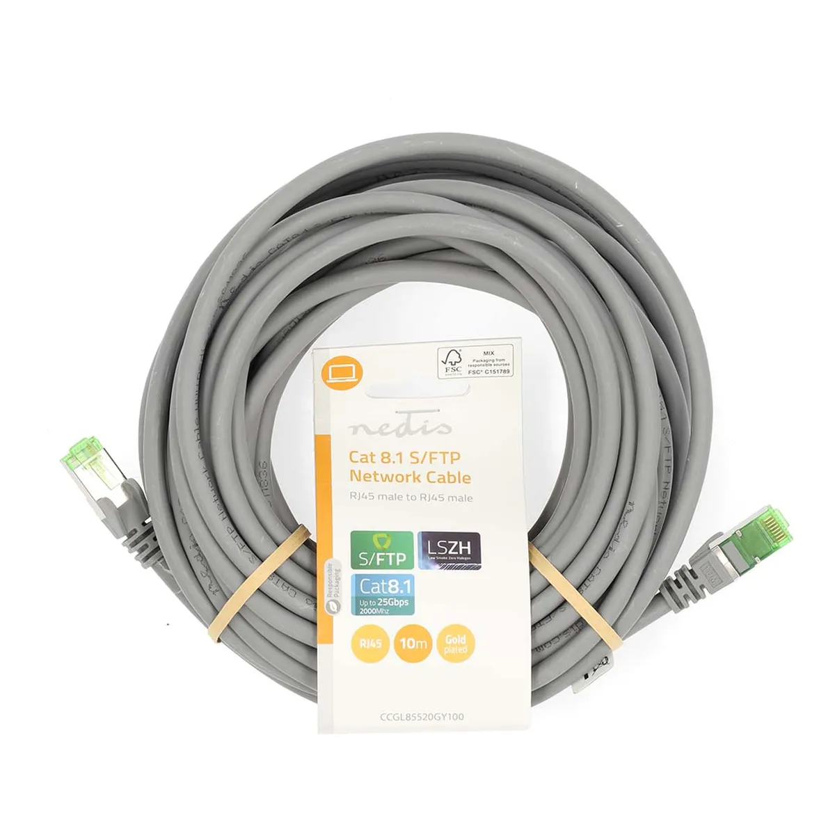 Nedis Cat 8.1 Netzwerkkabel grau 10m