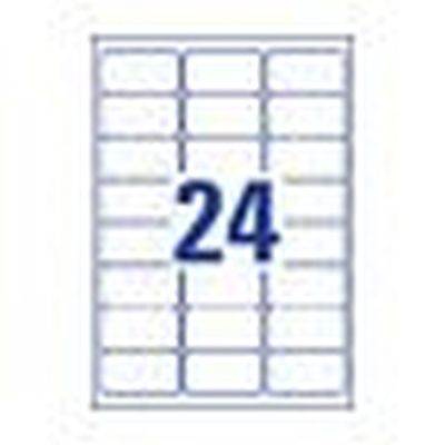 Avery Zweckform L4773-100 Folienetiketten - 63,5 x 33,9 mm, weiß, 2400 Etiketten, permanent, wetterfest