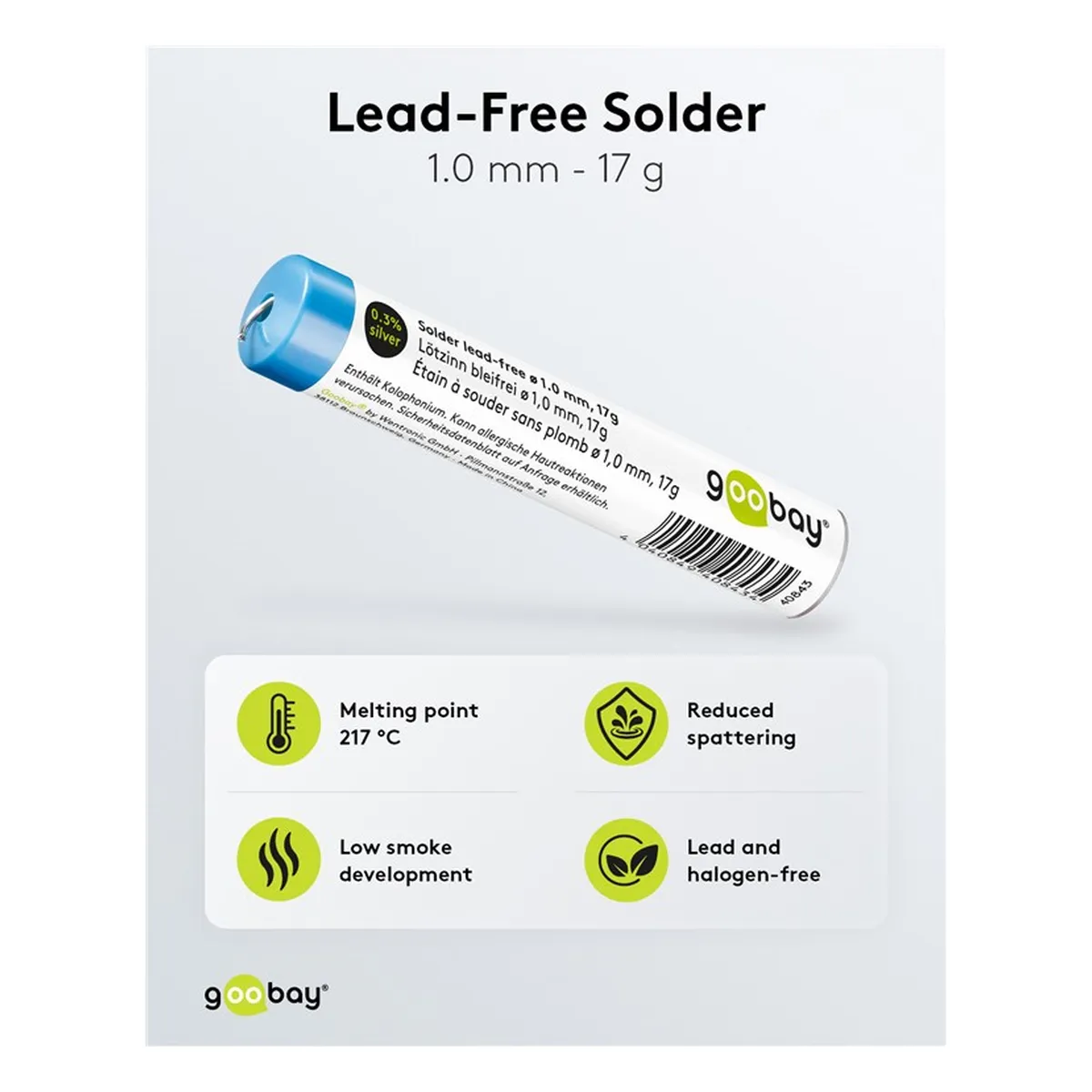 Goobay Lötzinn bleifrei, ø 1,0 mm, 17 g
