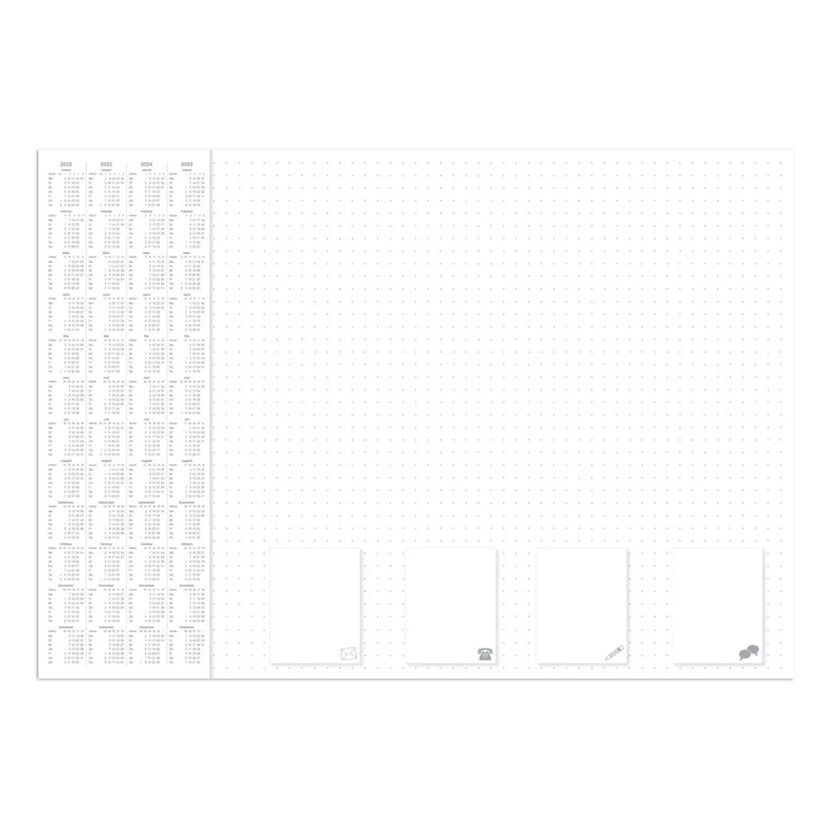 RNK Verlag Notiz-Schreibunterlage “Office - dotted“ - 60 x 42 cm, 30 Blatt