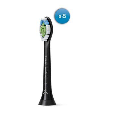 HX6068/13 Sonicare W2 Optimal White Standard-Bürstenköpfe für Schallzahnbürste 8er-Pack Schwarz