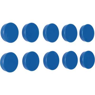 Magnet - Ø 24mm, 300 g, 10 Stück, blau