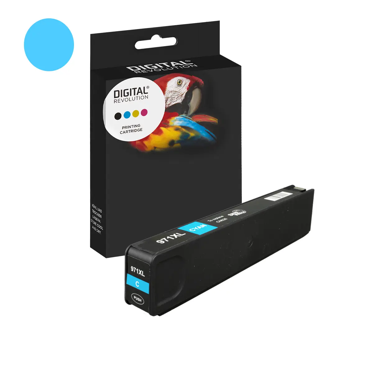 HP 971 - alternative XL Patrone 'cyan' 110 ml | 7.000 Seiten - Digital Revolution HP 971 - alternative XL Patrone 'cyan' 110 ml | 7.000 Seiten - Digital Revolution