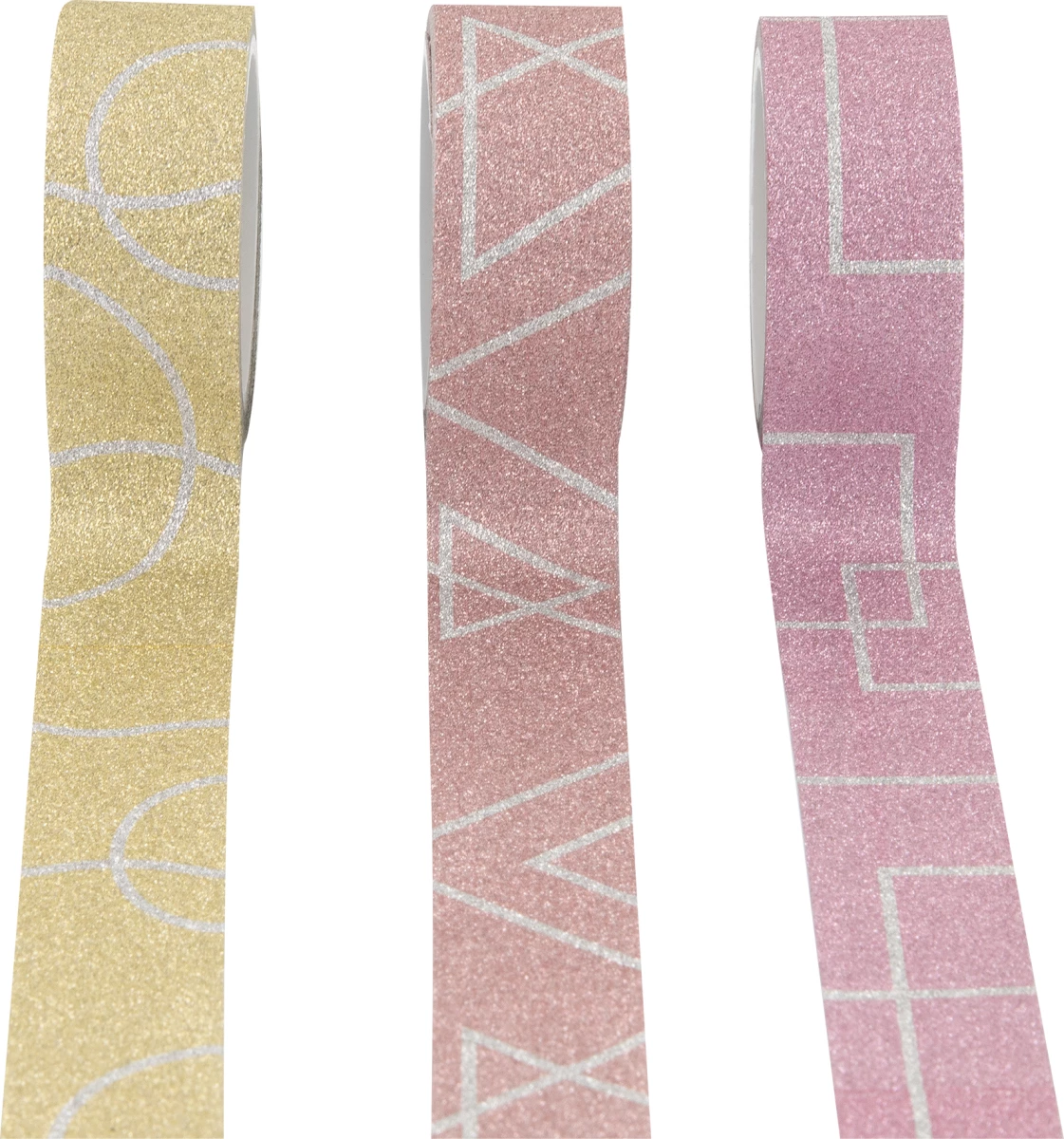 Stylex Deko-Klebeband 'Glitter', 3 Rollen, 15 mm x 3 m