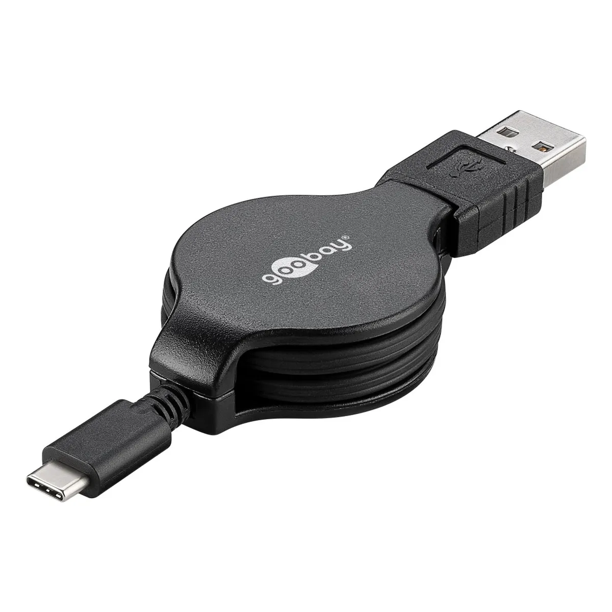 Goobay USB-C™ Lade- und Synchronisationskabel, ausziehbar