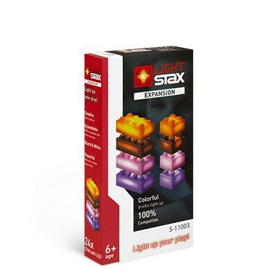 STAX® Erweiterungs Pack - orange, brown, lila, pink - LEGO®-kompatibel