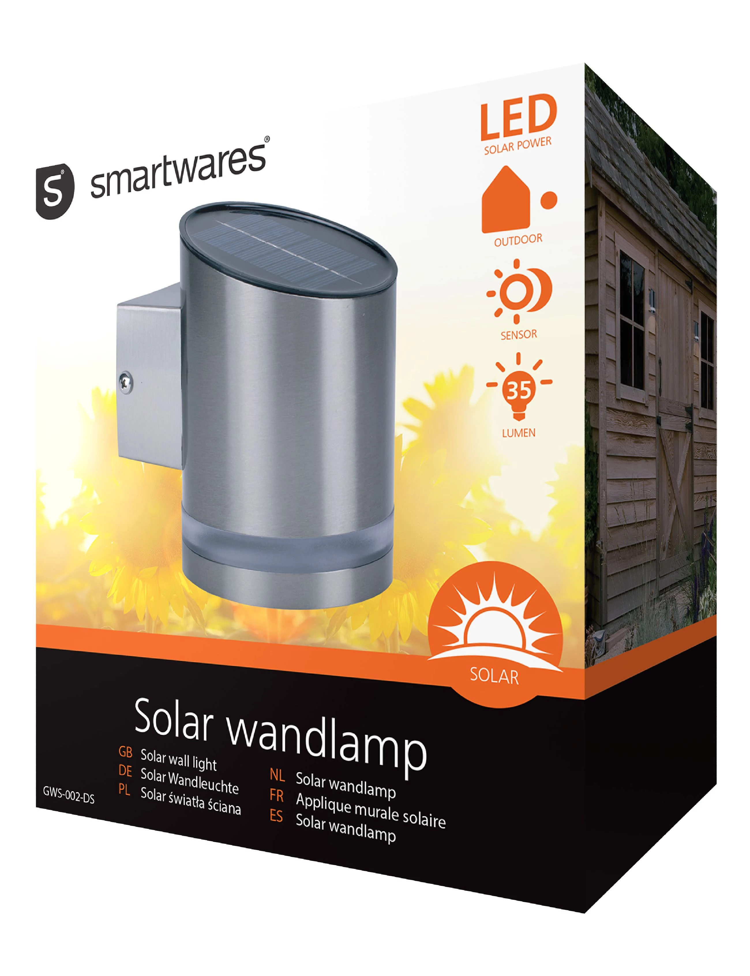 Ranex Solar-Wandleuchte LED grau - 